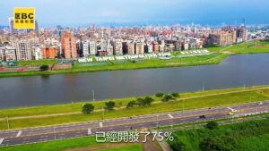 ▲「天空之邑」步行6分鐘就可以抵達424公頃新北大都會公園。(圖/東森新聞)